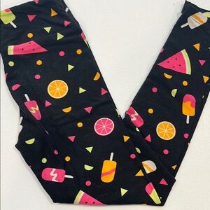 Colorful Ice Cream Print Kids Leggings